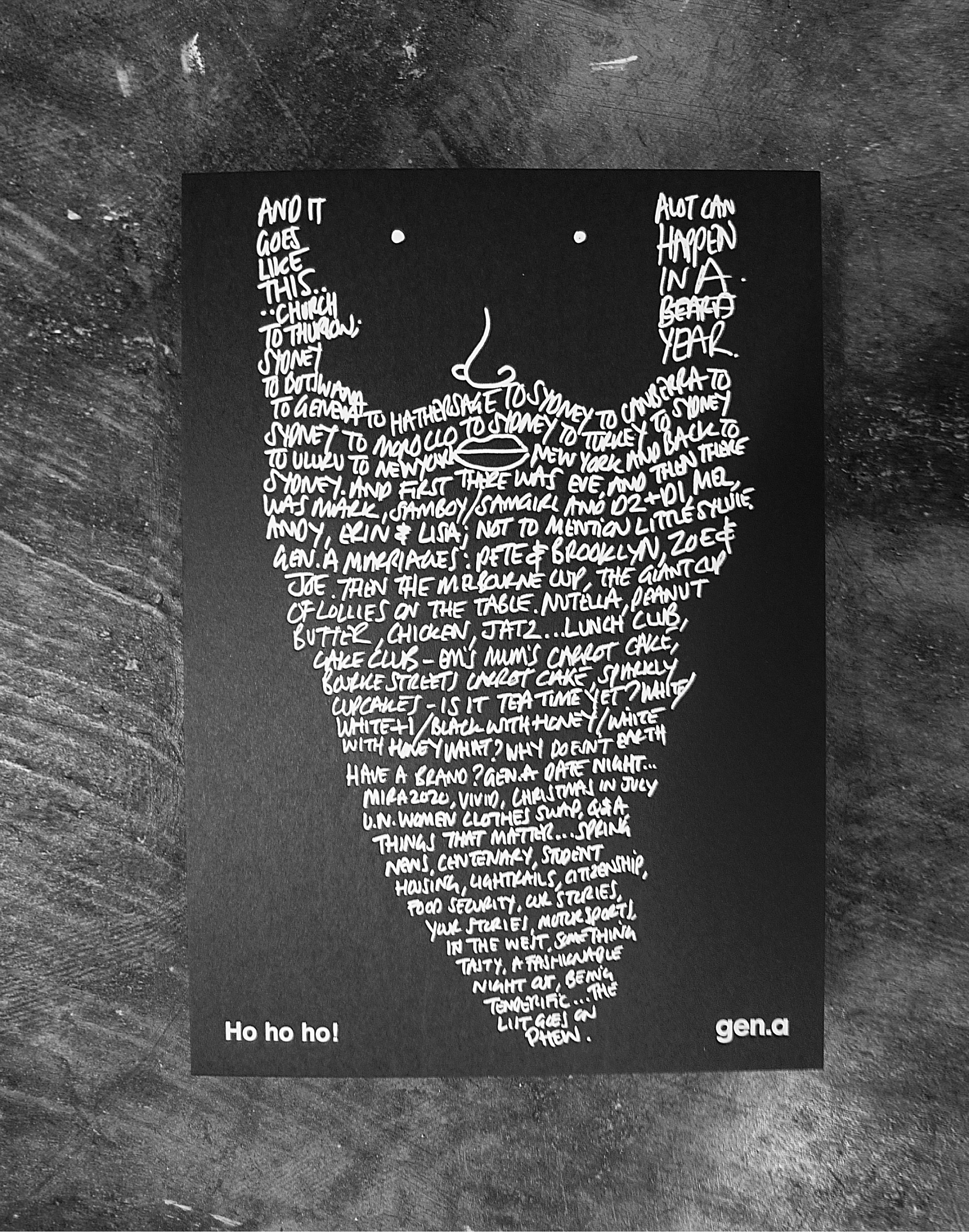 Christmas card front